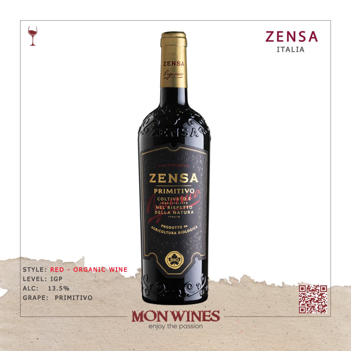 Zensa Primitivo IGP Organic